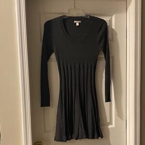 Dana Buchman Charcoal Grey Long Sleeve Dress